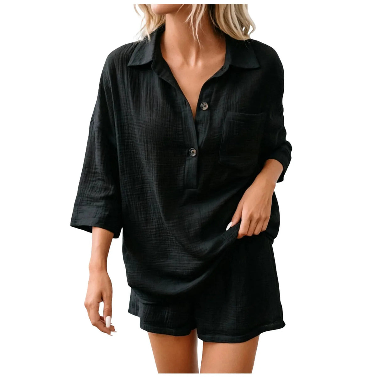 Haven Beck Bethany Women's Breathable Linen Beach Short Set