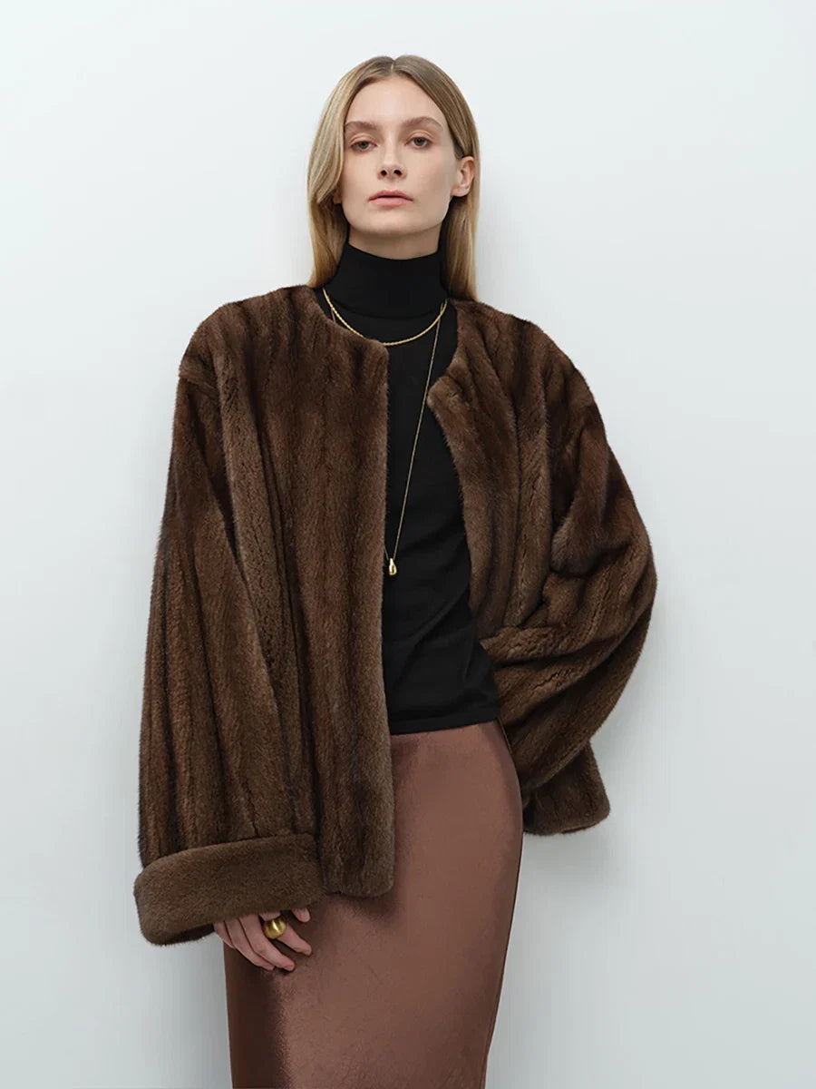 Haven Beck Women's Amaya Faux Fur Plush Short Jacket