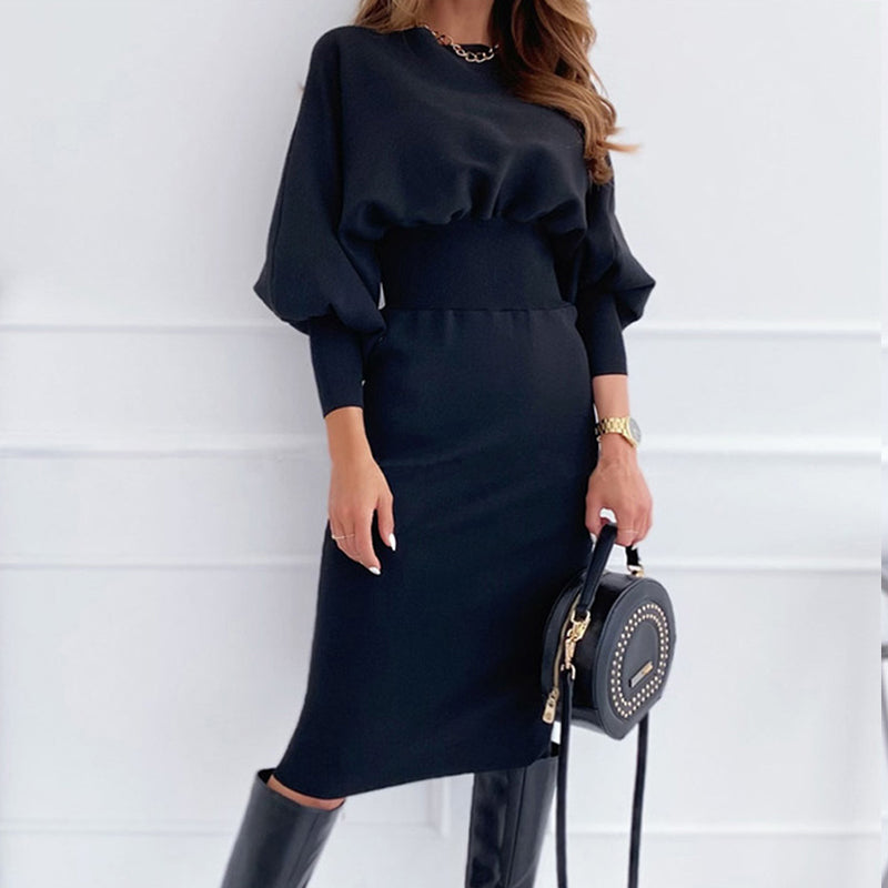 Women's Delphine Lantern Sleeve Midi Dress