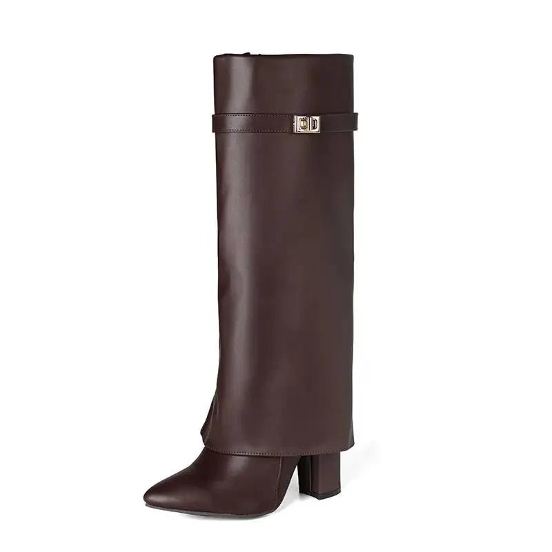 Haven Beck Women's Monroe Square Heel Knee Boots