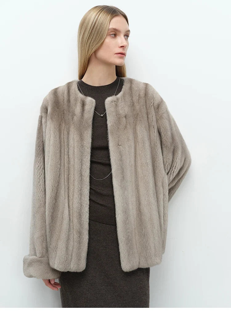 Haven Beck Women's Amaya Faux Fur Plush Short Jacket
