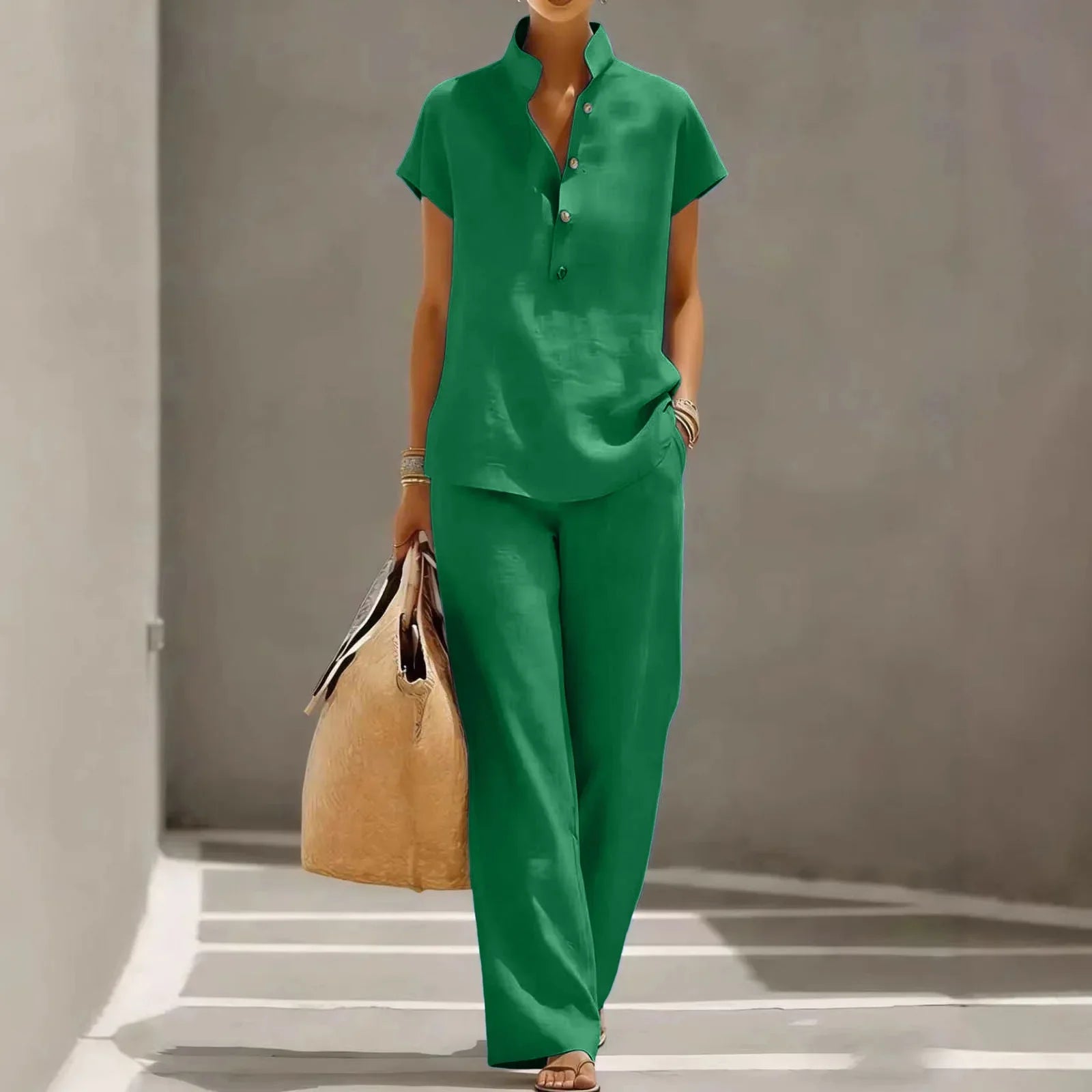 Haven Beck Belle Cotton Linen Matching Set Women's Summer Outfit