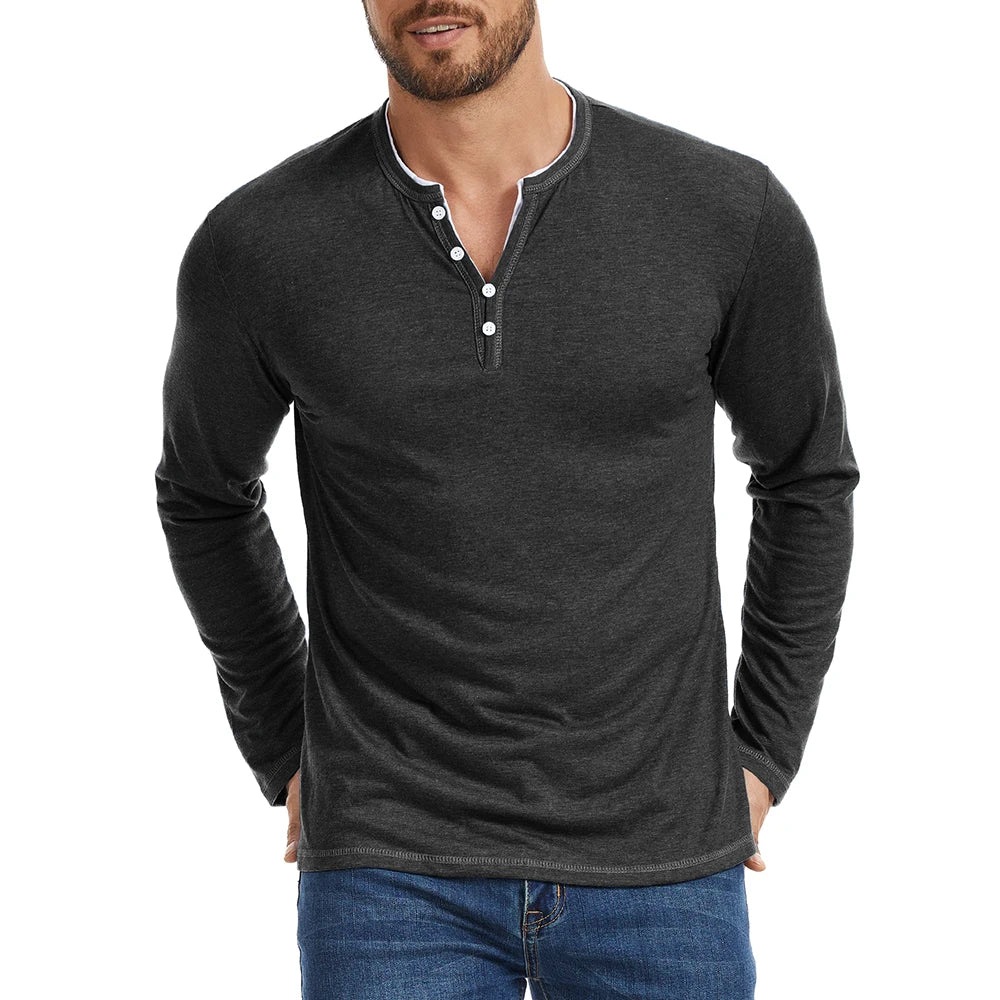 Haven Beck Men's Marcello Henley Long Sleeve Shirt
