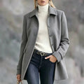 Women's Elara Notched Lapel Coat Button Front
