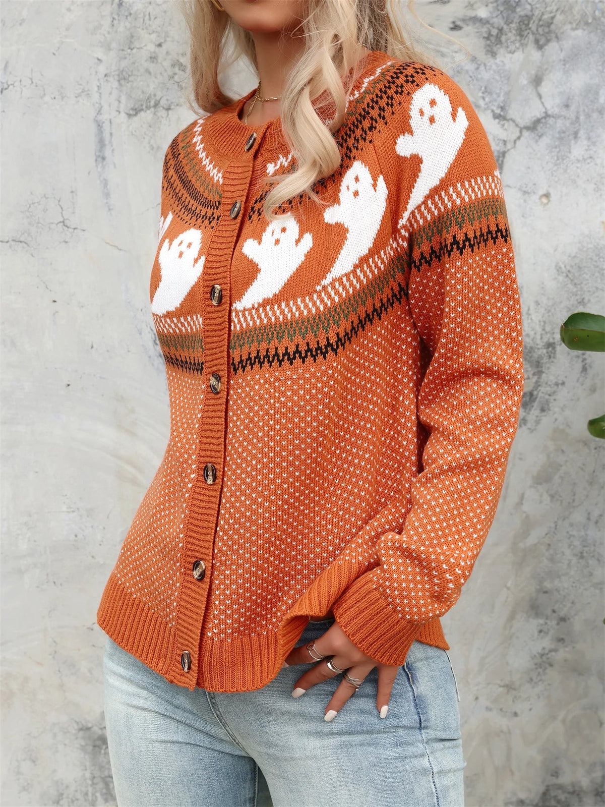 Haven Beck Women's Delia Ghost Button Cardigan