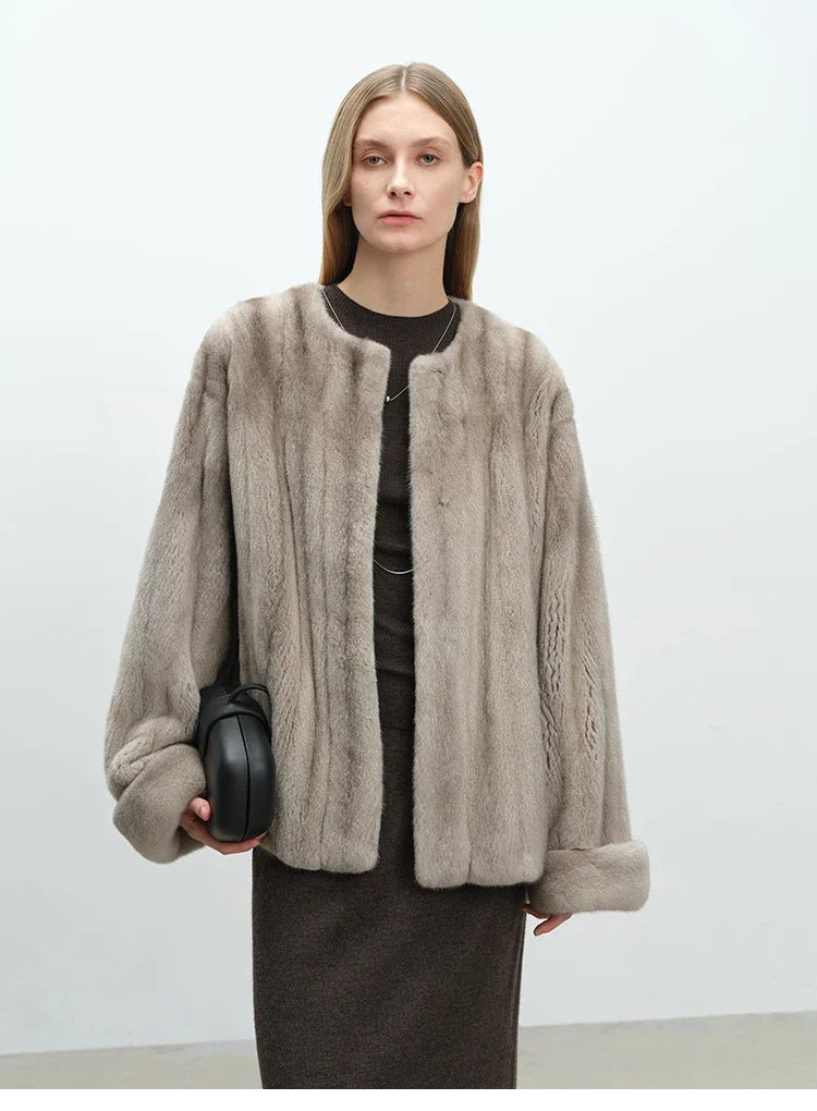 Haven Beck Women's Amaya Faux Fur Plush Short Jacket