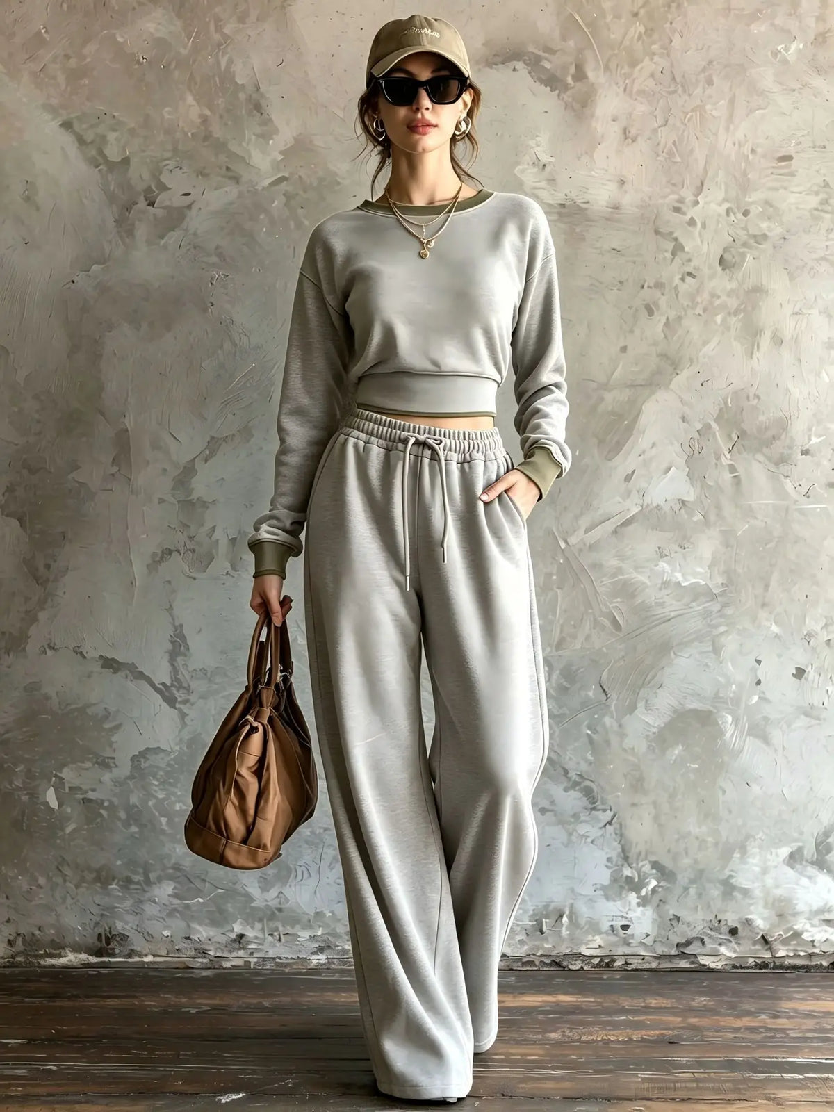 Women's Sabine Contrast Trim Sweatshirt Set