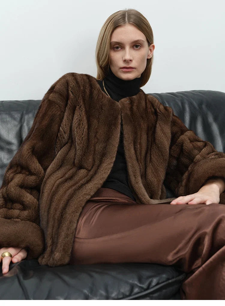 Haven Beck Women's Amaya Faux Fur Plush Short Jacket