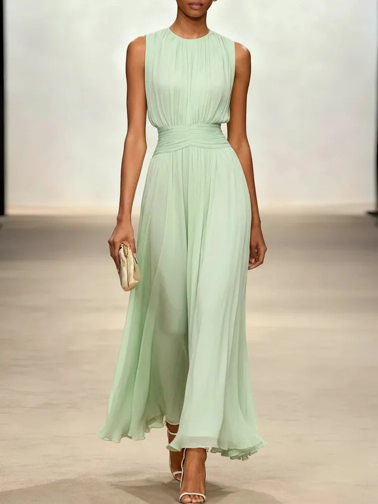 Urban Hollis Elenora Sleeveless Pleated Maxi Dress