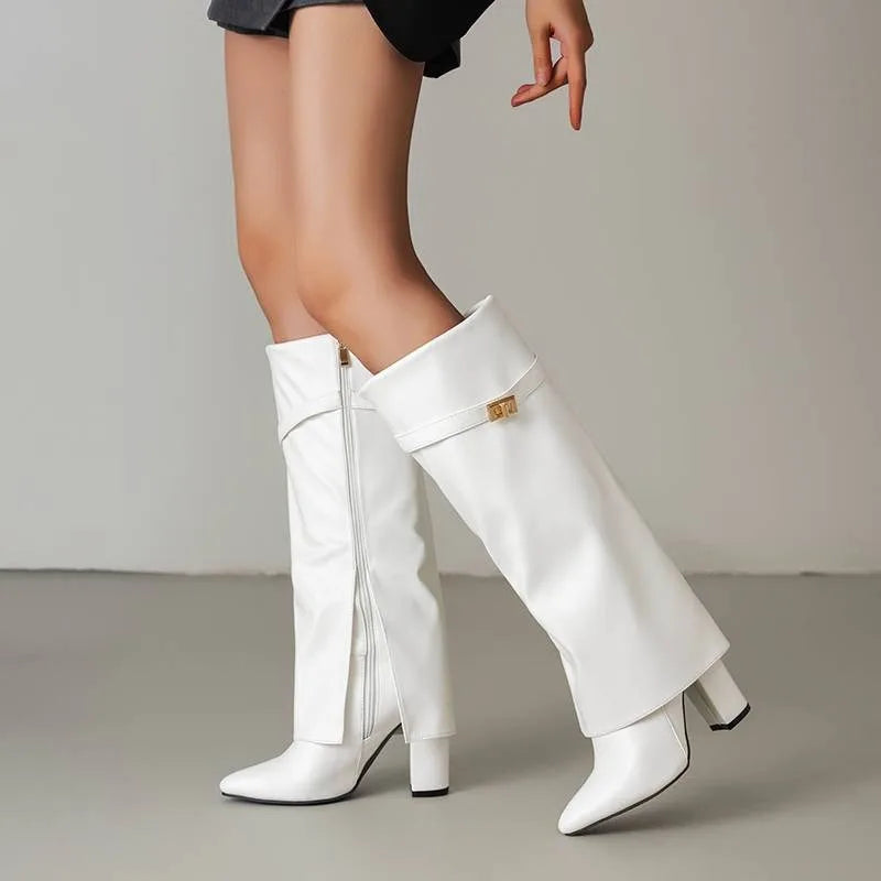 Haven Beck Women's Monroe Square Heel Knee Boots