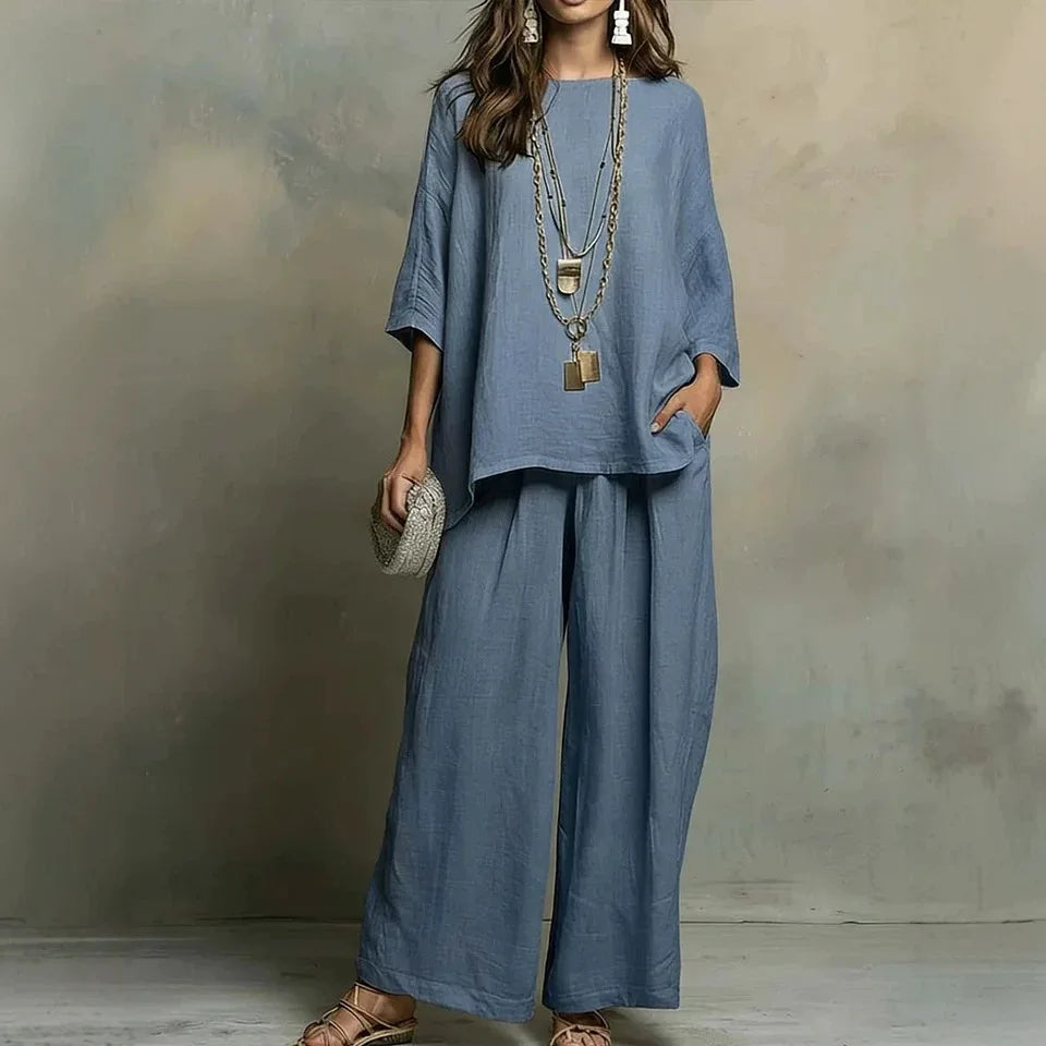 Haven Beck Juliana Breathable Linen Blend Pant Set