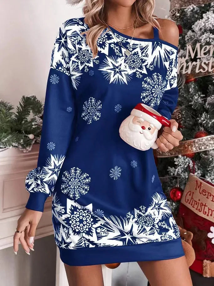 Women's Nadia Snowflake Cold Shoulder Mini Dress