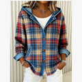 Haven Beck Women's Piper Contrast Plaid Jacket Hooded