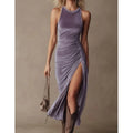 Women's Camille Ruched Velvet Dress