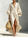 Haven Beck Anastasia High Slit Boho Maxi Dress for Women