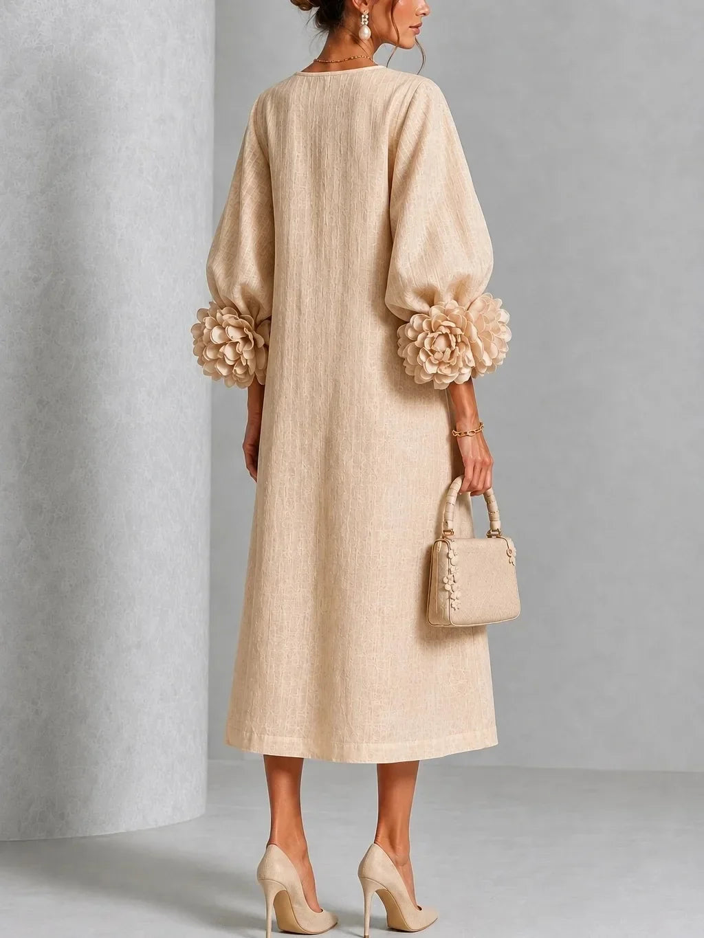 Women's Marisol Lantern Sleeve Midi Dress