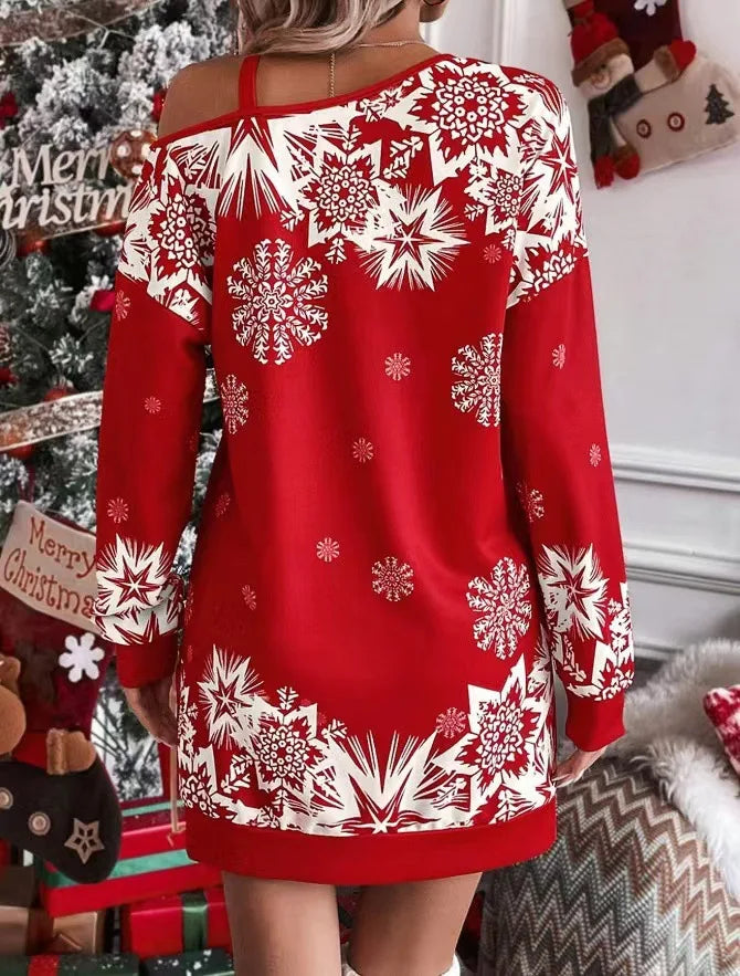 Women's Nadia Snowflake Cold Shoulder Mini Dress