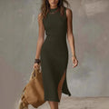 Haven Beck Orvynne Bodycon Summer Midi Dress Sleeveless