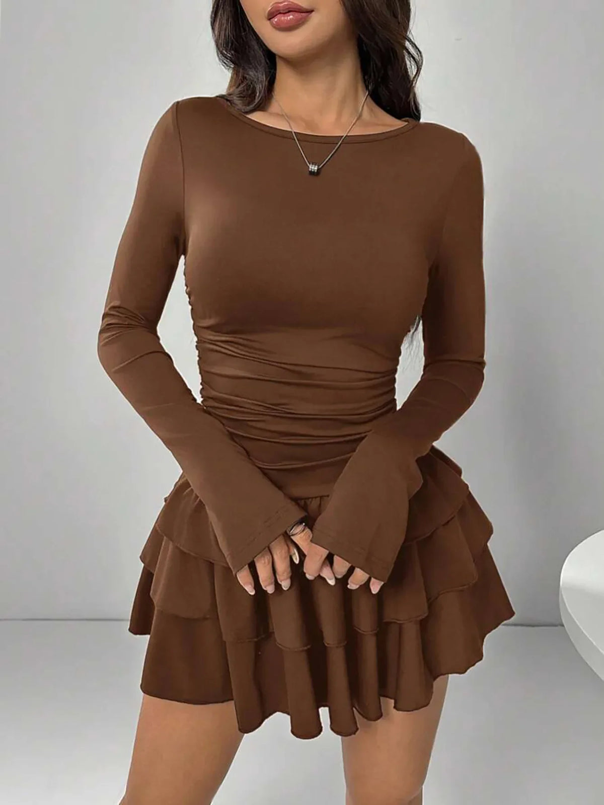 Women's Sabrina Ruched Waist Mini Dress
