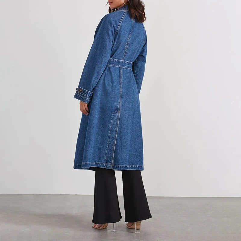 Women's Harlan Tie Waist Denim Trench