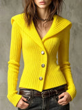 Haven Beck Women's Vesper Ribbed Button Cardigan