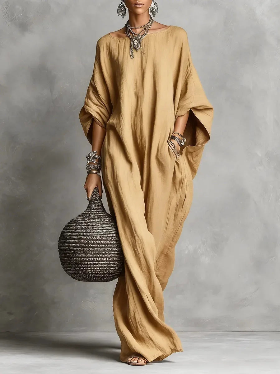 Haven Beck Ellis Long Sleeve Maxi Dress Relaxed Fit