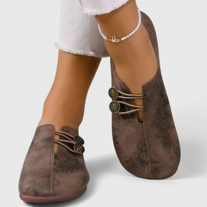 The Hills Nashville Kyline Elegant Women's Loafers Foldable Elastic Button