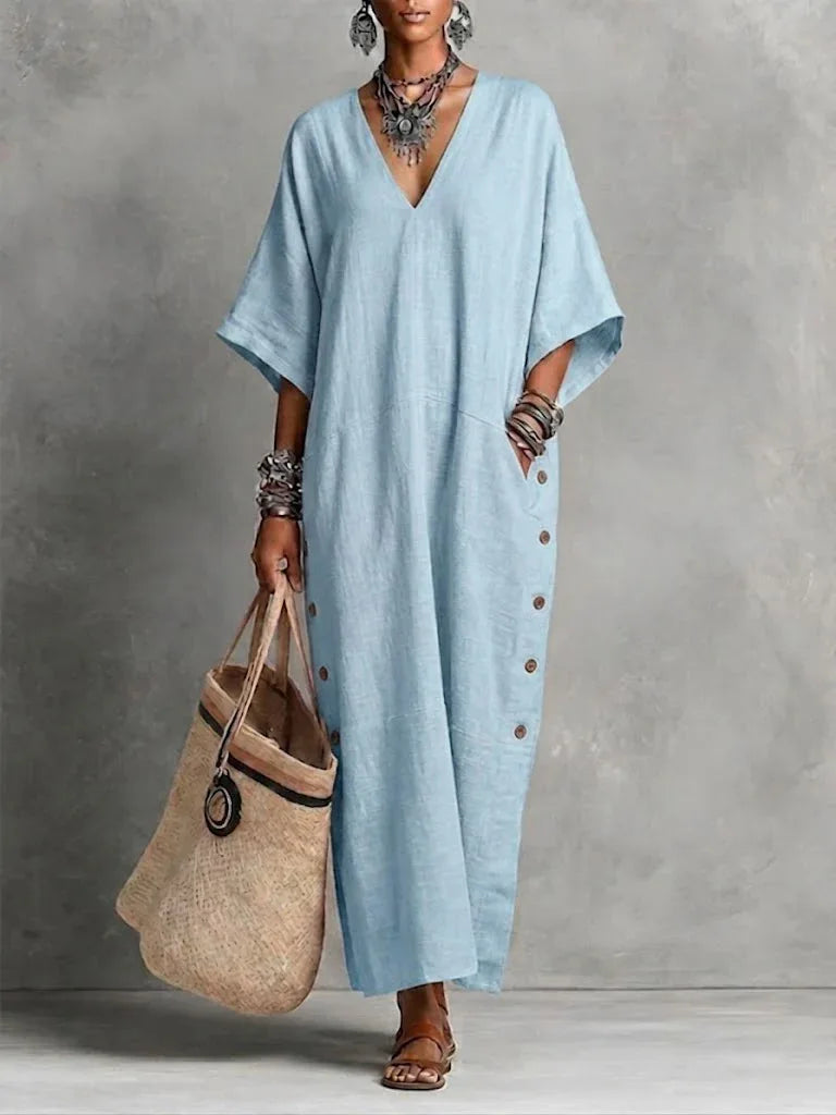 Women's Coralie Relaxed V-Neck Maxi Dress