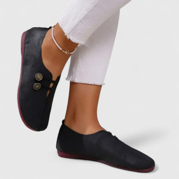 The Hills Nashville Kyline Elegant Women's Loafers Foldable Elastic Button