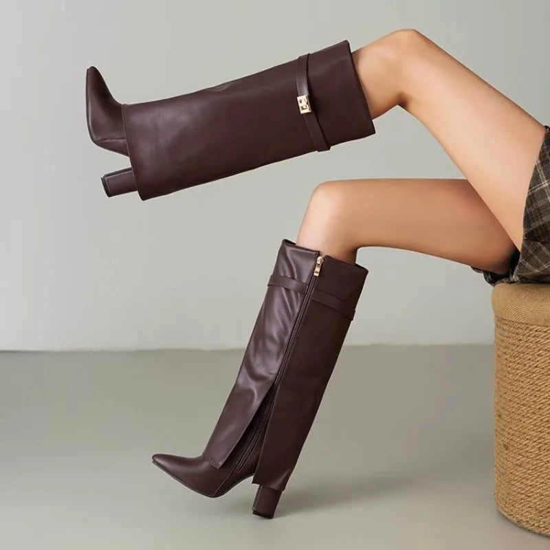 Haven Beck Women's Monroe Square Heel Knee Boots