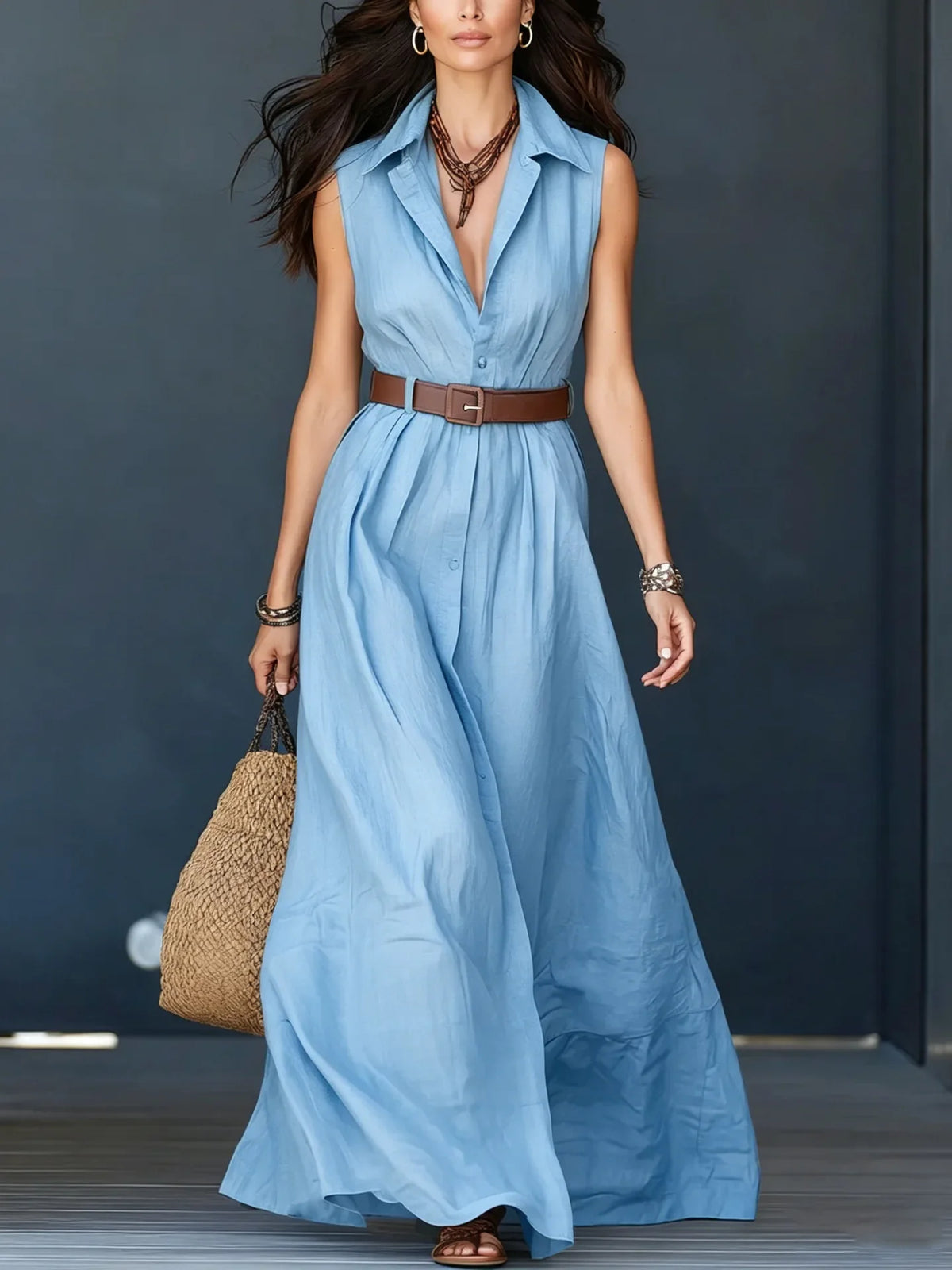 Women's Addison Maxi Shirt Dress