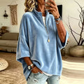 Women's Mirelle Soft Velvet Half Zip Pullover