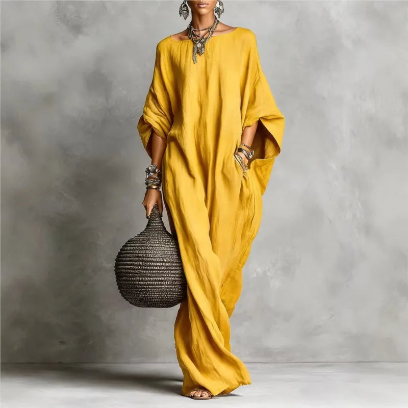 Haven Beck Ellis Long Sleeve Maxi Dress Relaxed Fit