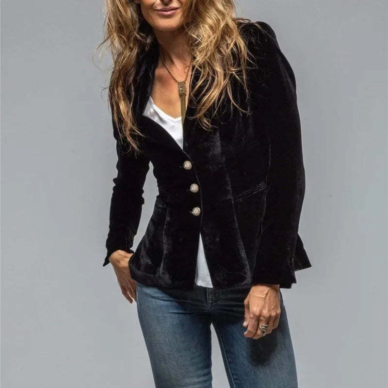 Haven Beck Women's Florence Tailored Velvet Blazer