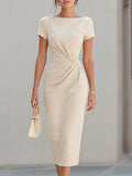 Women's Adelaide Ruched Sheath Midi Dress