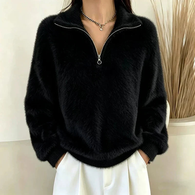 Women's Eulalie Half Zip Fuzzy Pullover