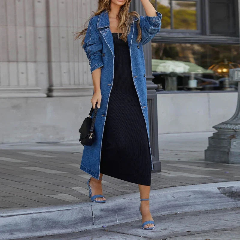 Women's Harlan Tie Waist Denim Trench