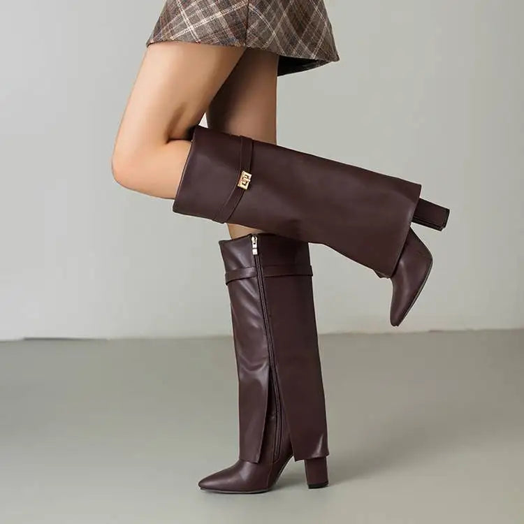 Haven Beck Women's Monroe Square Heel Knee Boots