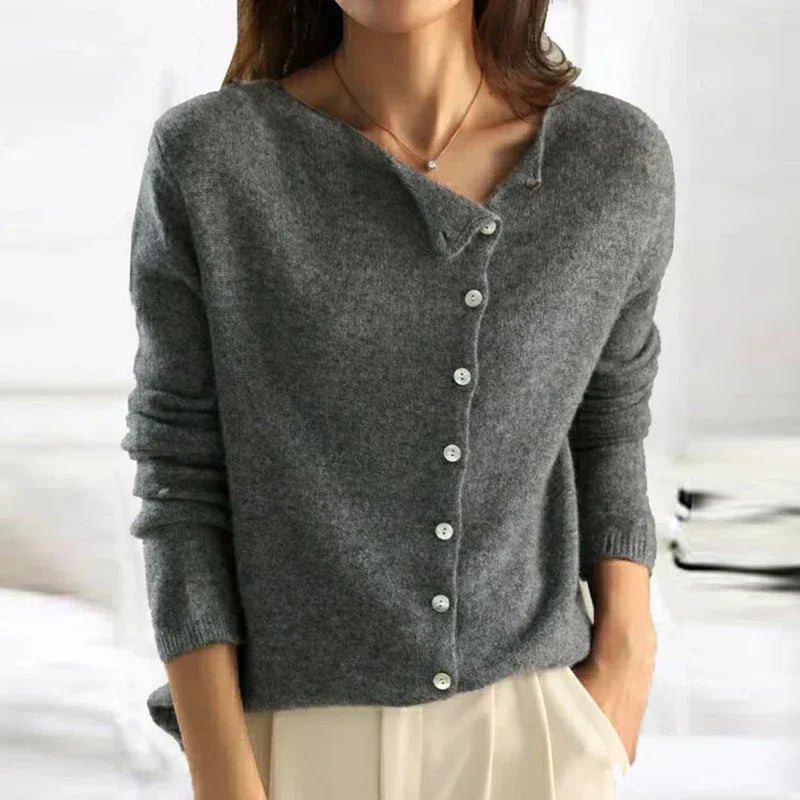 Haven Beck Women's Anya Asymmetric Button Cardigan