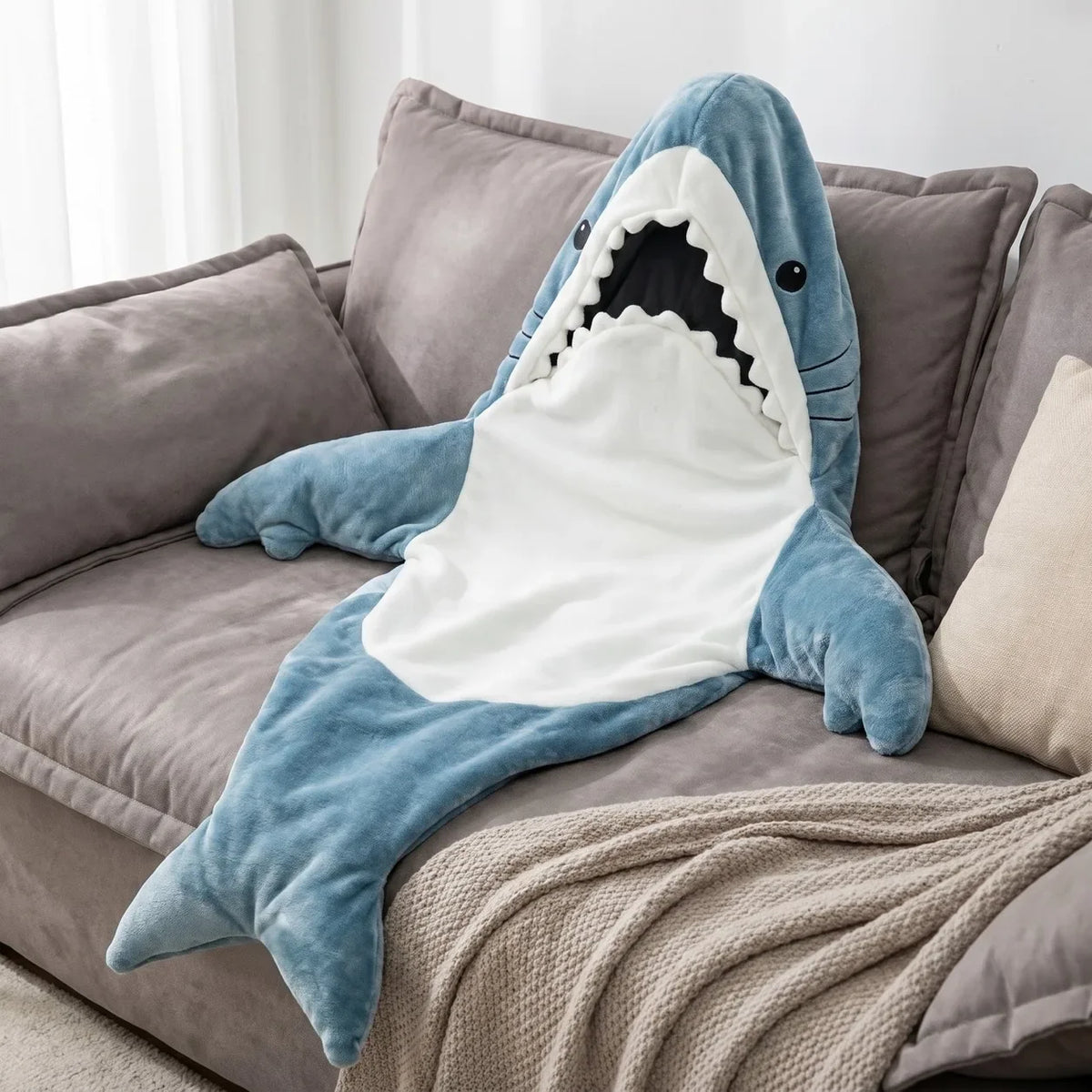Shark Hooded Wearable Blanket