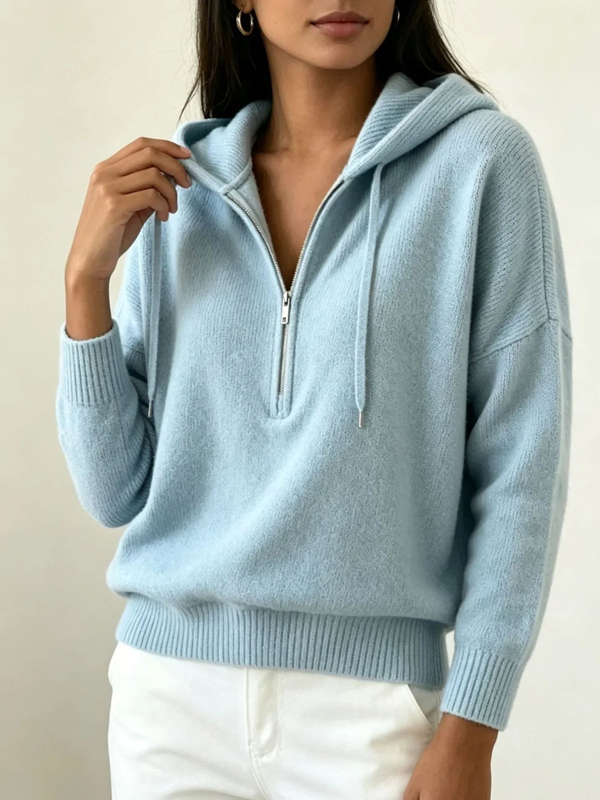 Haven Beck Women's Maribel Ribbed Hood Sweater