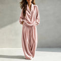 Women's Rosalie Velvet Wide Leg Set