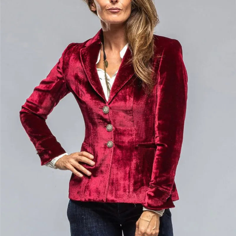 Haven Beck Women's Florence Tailored Velvet Blazer