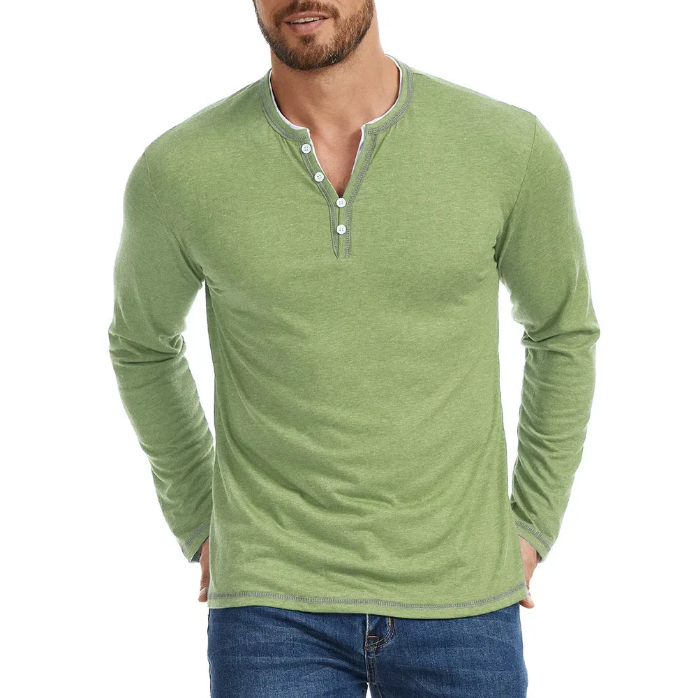 Haven Beck Men's Marcello Henley Long Sleeve Shirt