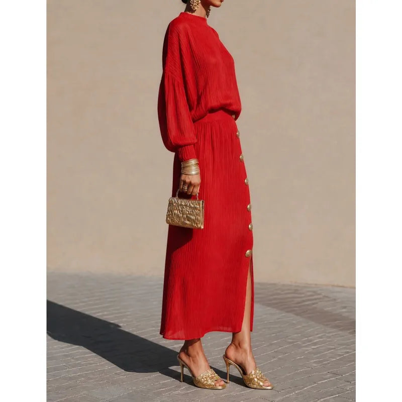 Women's Rosamund Balloon Sleeve Sweater Dress