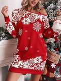 Women's Nadia Snowflake Cold Shoulder Mini Dress