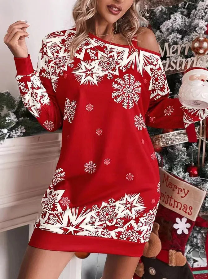 Women's Nadia Snowflake Cold Shoulder Mini Dress