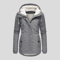 Women's Marielle Sherpa Lined Parka Asymmetric Zip