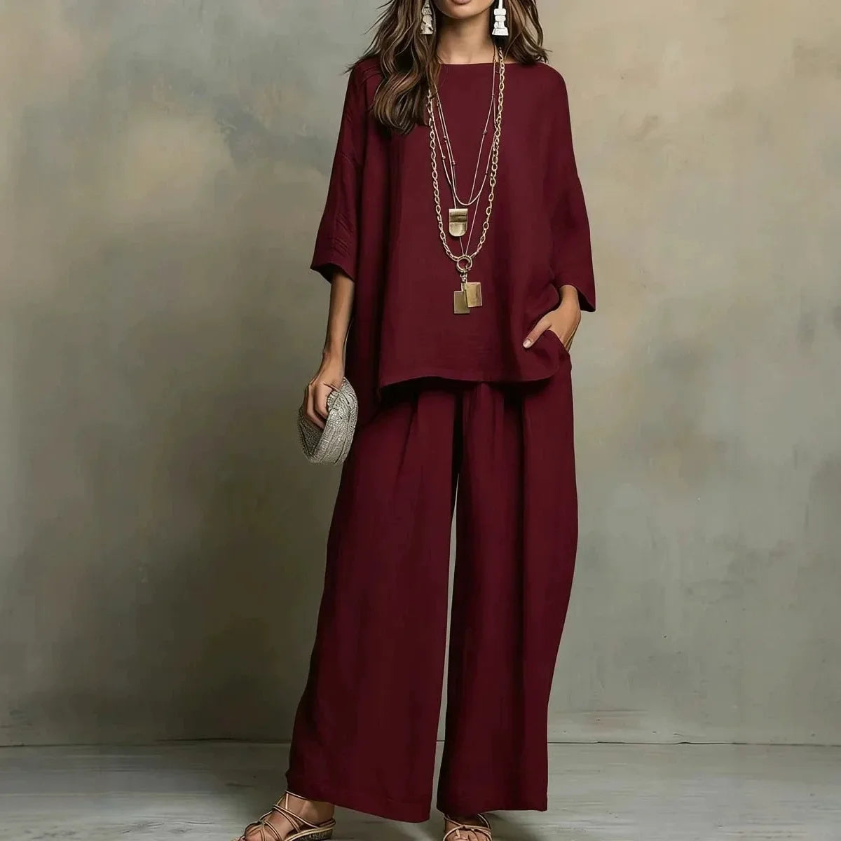 Haven Beck Juliana Breathable Linen Blend Pant Set