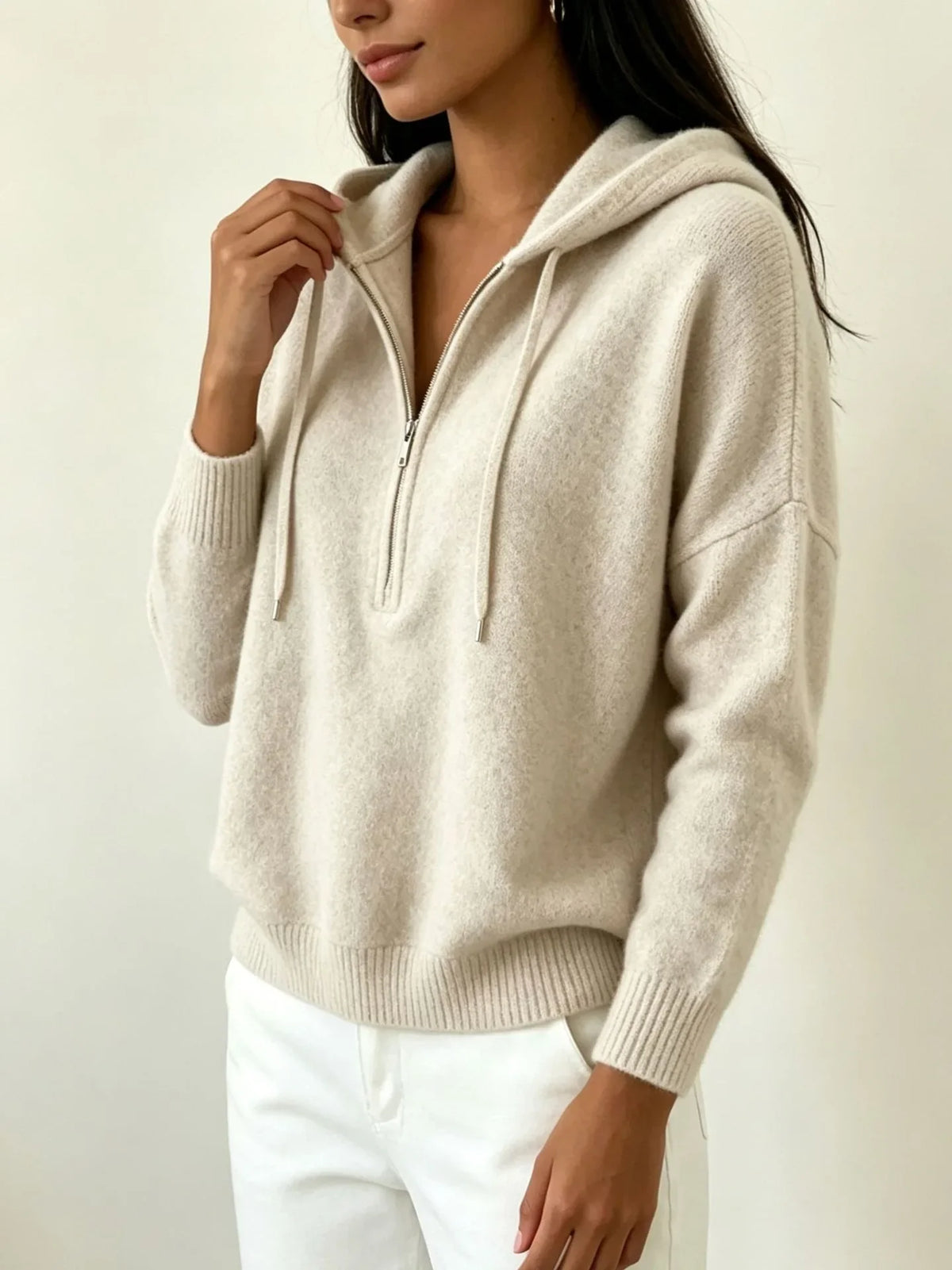 Haven Beck Women's Maribel Ribbed Hood Sweater